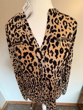Leopard Blouse, XS